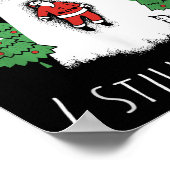 I Still Believe Santa Claus Alien Spaceship Funny Poster (Ecke)