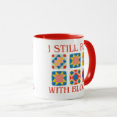 I Still Play With Blocks Quilt Funny Quilting Tasse (VorderseiteRechts)