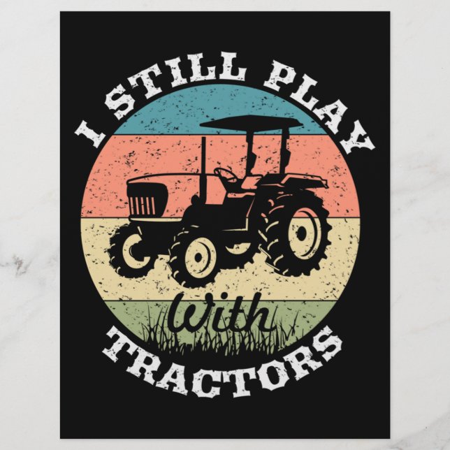I Still Play With Tractors Farmers Briefbogen (Vorderseite)
