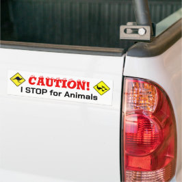 I STOP for Animals Autoaufkleber