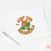 i stop für Eichhörnchen Stoßfänger Runder Aufkleber (Umschlag)