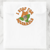 i stop für Eichhörnchen Stoßfänger Runder Aufkleber (Tasche)