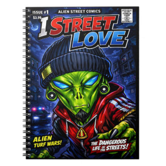 I Street Love – Urban Alien Comic Cover Art Notizblock