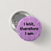"I Strick, also bin ich" Abzeichen Button (Vorne & Hinten)