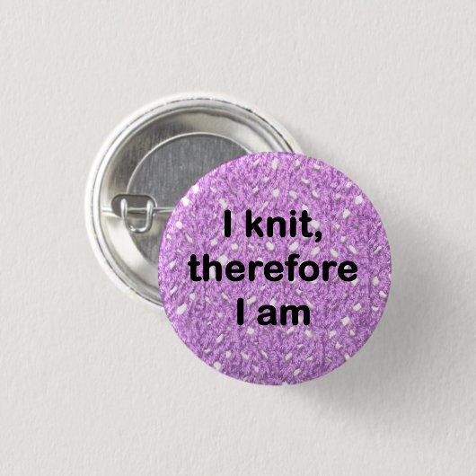 "I Strick, also bin ich" Abzeichen Button (Vorne & Hinten)
