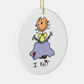 I Strick Keramik Ornament (Rechts)