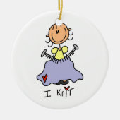 I Strick Keramik Ornament (Vorne)