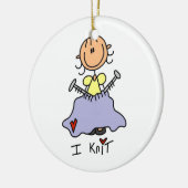 I Strick Keramik Ornament (Links)