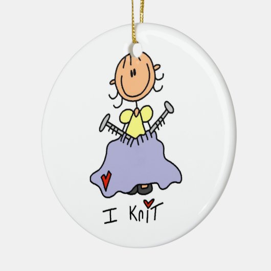 I Strick Keramik Ornament (Links)