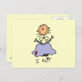 I Strick Postkarte (Vorne/Hinten)