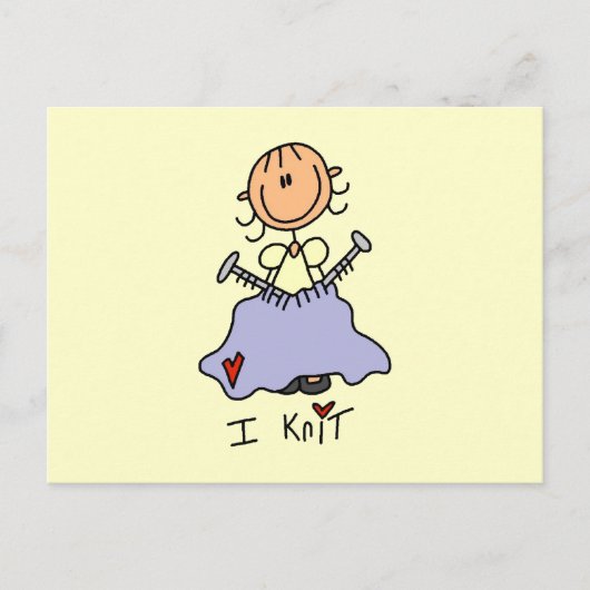 I Strick Postkarte (Vorderseite)