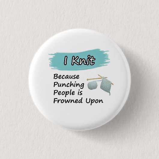 I Strick - Schaltfläche Button (Vorderseite)