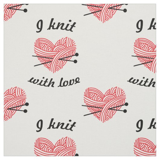 "I Strick with Liebe" Muster für Garne und Nadeln Stoff (Muster)