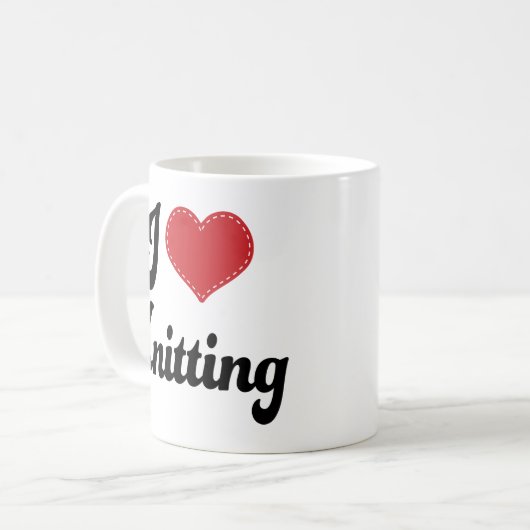 I Stricken der Liebe-(Herz) Kaffeetasse (Vorderseite Links)