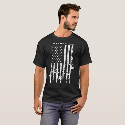 I Study Triggernometry Funny Gun Pro Waffen Flag O T-Shirt (Vorne ganz)