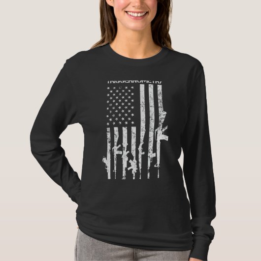 I Study Triggernometry Funny Gun Pro Waffen Flag O T-Shirt (Vorderseite)