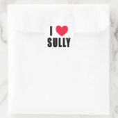 I Sully Liebe i-HERZ Sully Runder Aufkleber (Tasche)