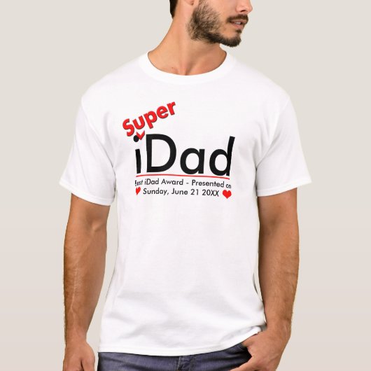 i[Super]Vater T - Shirt - Beste iDad Auszeichnung (Vorderseite)