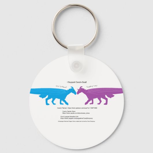 I Support Cera's Goal Keychain Schlüsselanhänger (Rückseite)