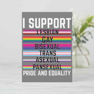 I Support Lesbian Gay Bisexual Trans Asexual Panse Einladung