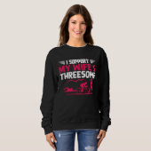 I Support My Wife's Threesome Running Sport Triath Sweatshirt (Vorne ganz)