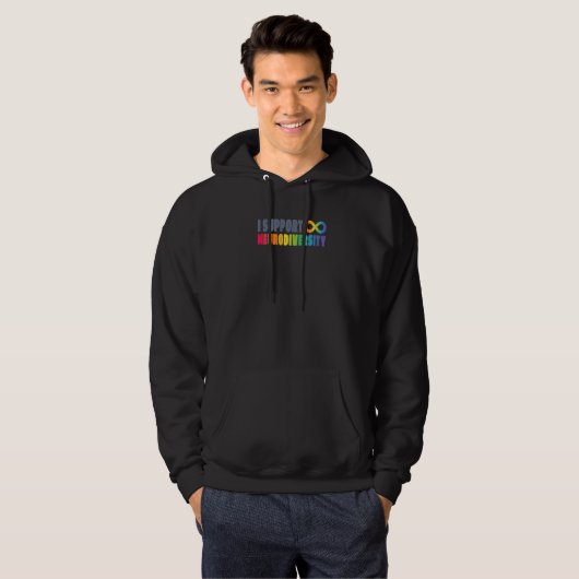 I Support Neurodiversity Premium Hoodie (Vorne ganz)