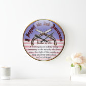 I Support the 2nd Amendment Große Wanduhr (Zuhause)