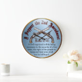 I Support the 2nd Amendment Große Wanduhr (Zuhause)