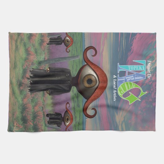 I support the Topeka Art Guild Design Apron Geschirrtuch (Horizontal)