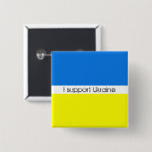 I support Ukraine Pinback Button (Vorne & Hinten)