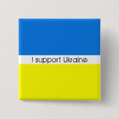 I support Ukraine Pinback Button (Vorderseite)