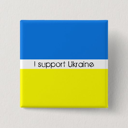 I support Ukraine Pinback Button (Vorderseite)
