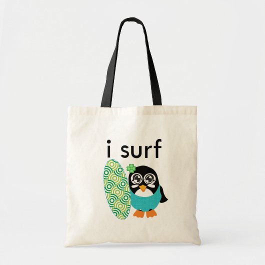 I Surf Penguin Tragetasche (Vorne)