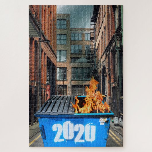 I Surved 2020 Dumpster Fire-Gedenkgeschenk Puzzle (Vertikal)