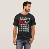 I Survived 100 Days Happy 100th Day Of School Tall T-Shirt (Vorne ganz)