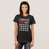 I Survived 100 Days Happy 100th Day Of School Tall T-Shirt (Vorne ganz)