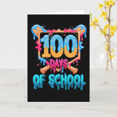 I Survived 100 Days of School Baseball Theme Karte (Gelbe Blume)