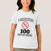 I Survived 100 Days of School (Not 67) Funny Tri-Blend Shirt (Vorderseite)