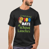 I Survived 100 Days School Lunches Kids   T-Shirt (Vorderseite)