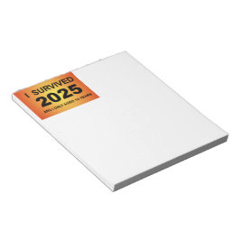 I Survived 2025  Notizblock