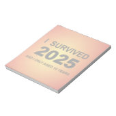 I Survived 2025 Notizblock (Rotiert)