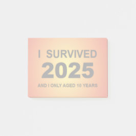 I Survived 2025  Post-it Klebezettel