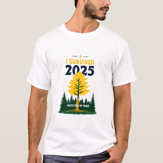 I Survived 2025 Shirt | Protecting My Peace Mental (Vorderseite)