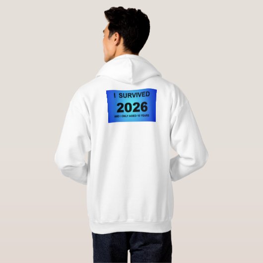 I Survived 2026 Hoodie (Schwarz voll)