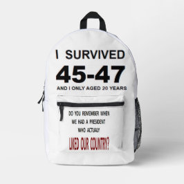 I Survived 45-47 Bedruckter Rucksack