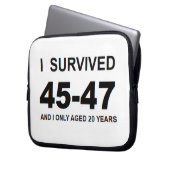 I Survived 45-47 Laptopschutzhülle (Vorderseite Links)