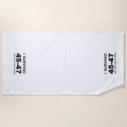 I Survived 45-47  Strandtuch (Vorderseite)