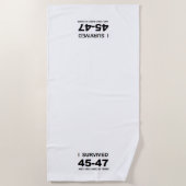 I Survived 45-47  Strandtuch (Vorderseite)