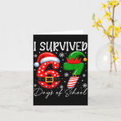 I Survived 67 Day Of School Funny 67 Xmas Santa El Karte (Gelbe Blume)