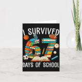 I Survived 67 Day Of School Funny Kids Boys Six Se Karte (Vorderseite)